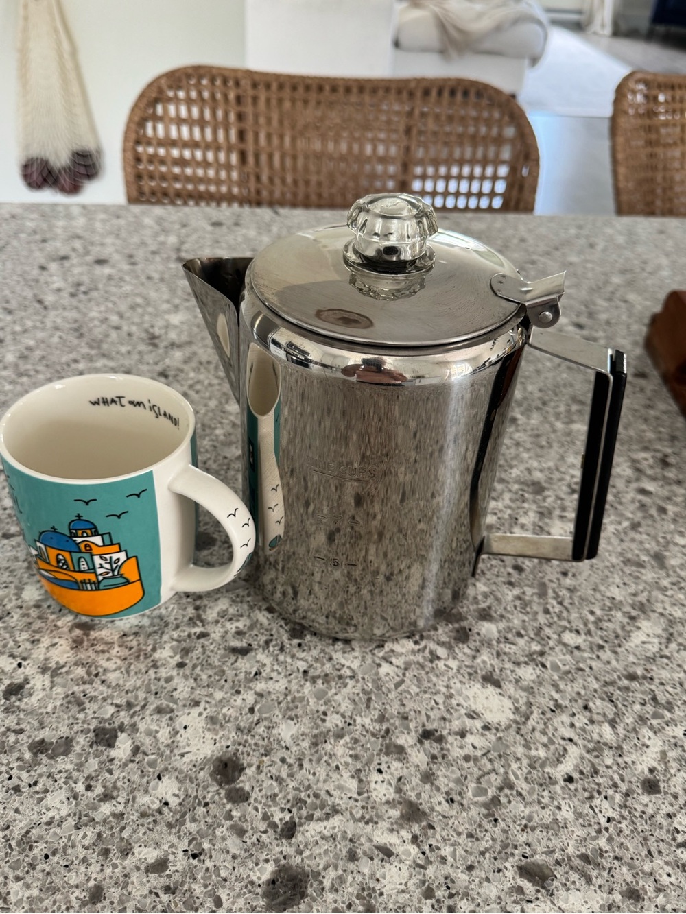 Woods Daybreak Stainless Steel Camping Coffee Percolator, 9-Cups